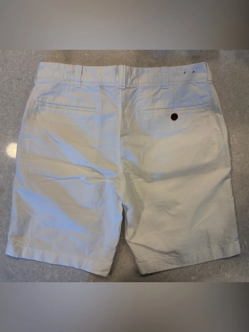 J. Crew Men's Stanton White Flat-Front Cotton Shorts